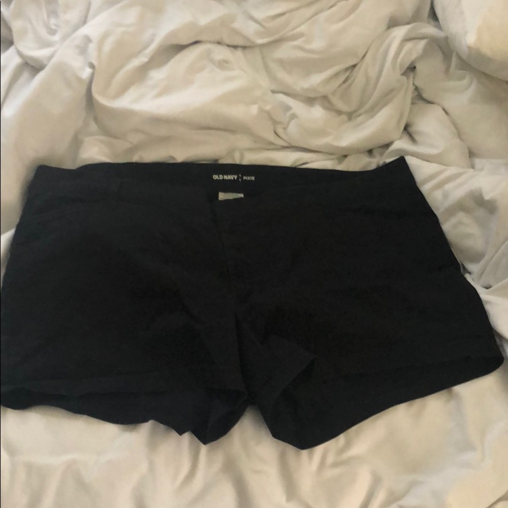 Black pixie shorts